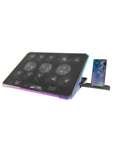 Soporte Refrigerante Mars Gaming MNBC13 para Portátiles hasta 17"/ Iluminación LED 2