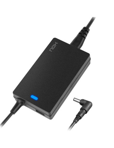 Cargador de Portátil Nox 65W/ 65W/ 1xUSB/ Automático/ 10 Conectores/ Voltaje 15-20V