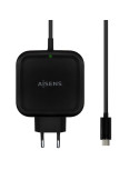Cargador de Pared Aisens ASCH-1PD65WL-BK/ 1xUSB Tipo-C/ 65W