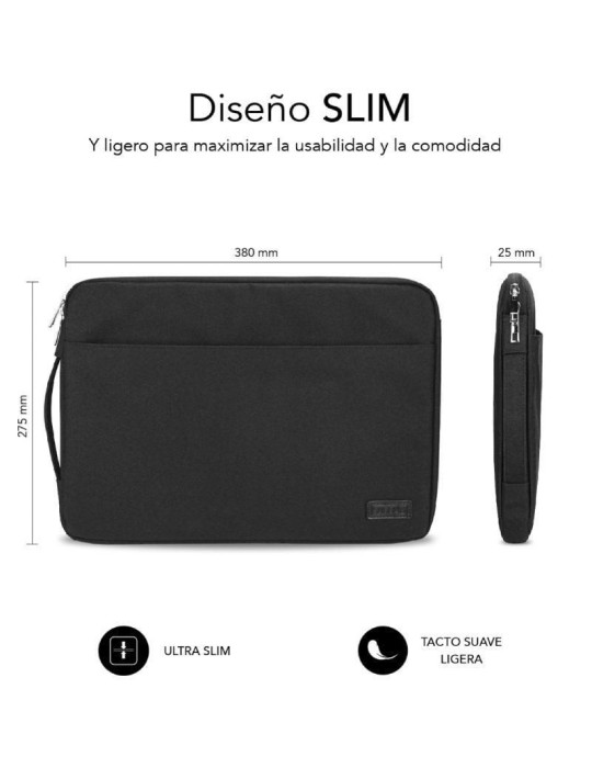 Funda Subblim Urban Laptop Sleeve para Portátiles hasta 14"/ Negra