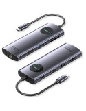 Docking USB Tipo-C Vention TQWHB/ 2xHDMI 4K/ 1xDisplayPort/ 3xUSB/ 1xUSB Tipo-C PD/ 1xRJ45/ 1xLector Tarjetas/ Gris
