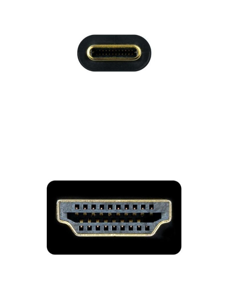 Cable Conversor Nanocable 10.15.5135/ USB Tipo-C Macho - HDMI Macho/ 5m/ Negro