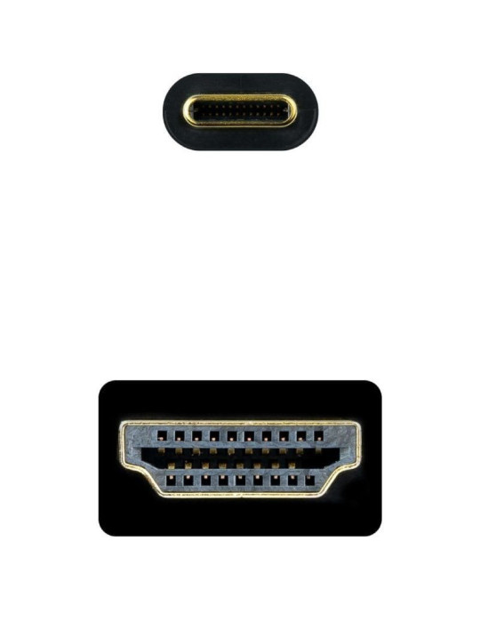 Cable Conversor Nanocable 10.15.5135/ USB Tipo-C Macho - HDMI Macho/ 5m/ Negro