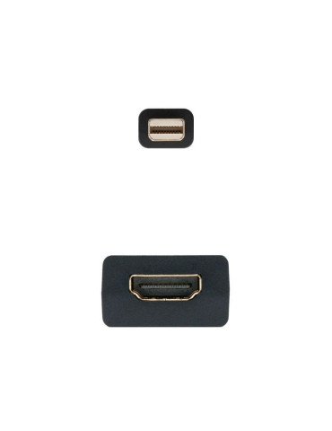 Conversor Nanocable 10.16.0102/ Mini DisplayPort Macho - HDMI Hembra/ 15cm/ Negro 2
