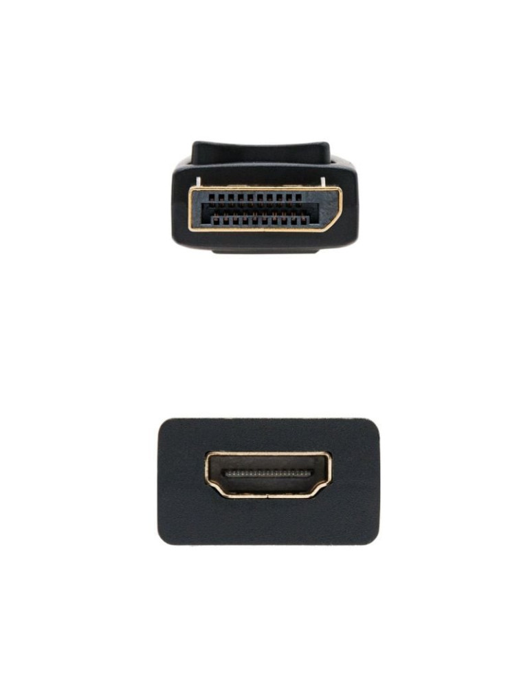 Conversor Nanocable 10.16.0502/ DisplayPort Macho - HDMI Hembra/ 15cm/ Negro