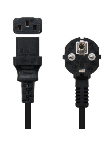 Cable Alimentación CPU Nanocable 10.22.0102-L2/ CEE7 Macho - C13 Hembra/ 2m/ Negro 2