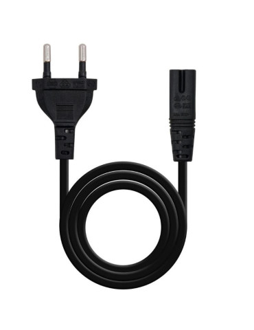 Cable Alimentación Forma 8 Nanocable 10.22.0402-L200/ CEE7/16 Macho - C7 Hembra/ 2m/ Negro