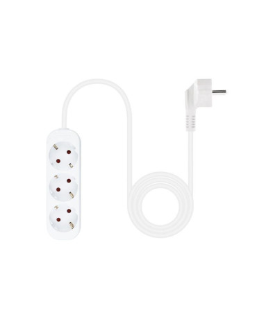 Regleta Nanocable 10.38.0003-NS/ 3 Tomas de Corriente/ Cable 1.4m/ Blanca 2