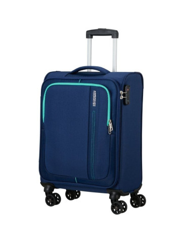 Maleta de Cabina American Tourister Sea Seeker Spinner 55cm/ 55x40x20cm/ 4 Ruedas/ Marino Combate 2