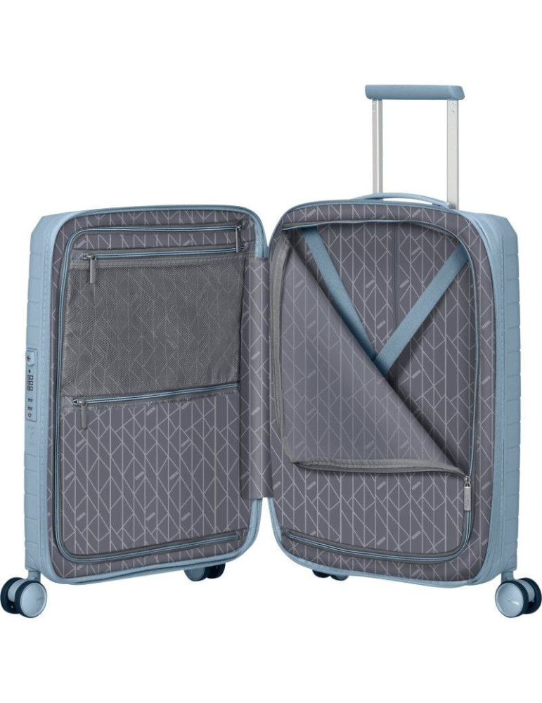 Maleta de Cabina American Tourister FastForward Spinner Expansible 55cm/ 55x40x23cm/ 4 Ruedas/ Azul