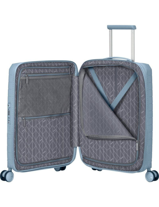 Maleta de Cabina American Tourister FastForward Spinner Expansible 55cm/ 55x40x23cm/ 4 Ruedas/ Azul