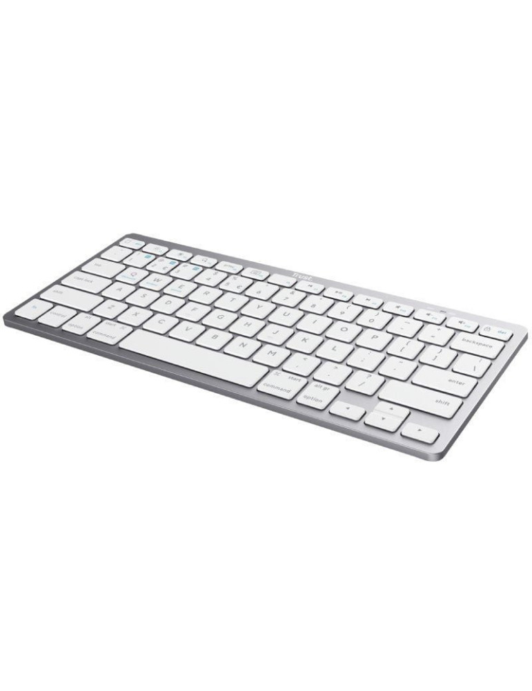Teclado Compacto Inalámbrico por Bluetooth Trust 24654/ Plata