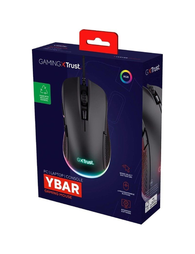 Ratón Gaming Trust Gaming GXT 922 YBAR/ Hasta 7200 DPI