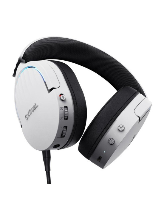 Auriculares Gaming Inalámbricos con Micrófono Trust Gaming GXT 491 Fayzo/ Bluetooth/ Jack 3.5/ Blancos