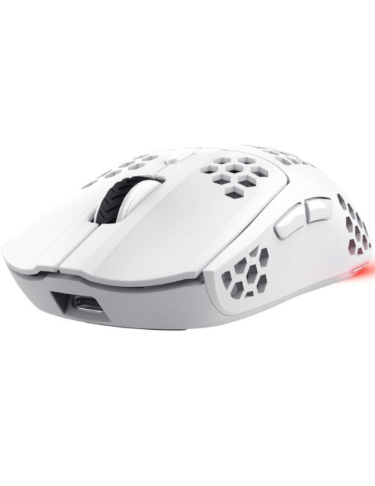 Ratón Gaming Inalámbrico Trust Gaming GXT 929 Helox/ Batería recargable/ Hasta 4800 DPI/ Blanco