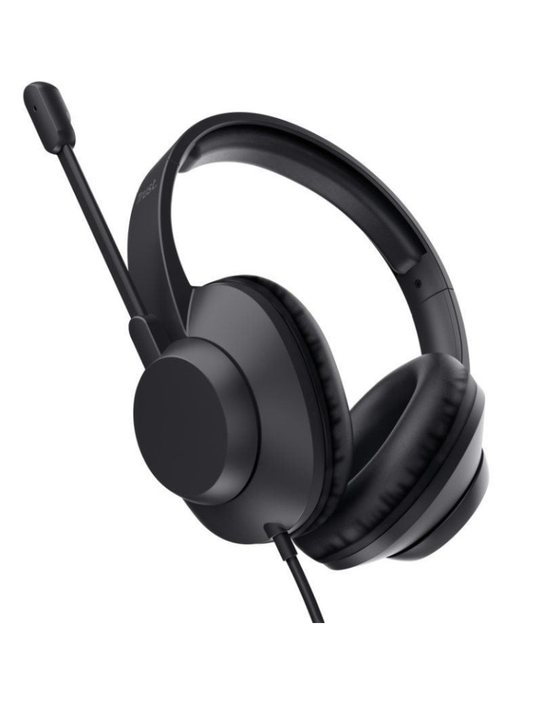 Auriculares Trust Ayda Max/ con Micrófono/ Jack 3.5/ Negros