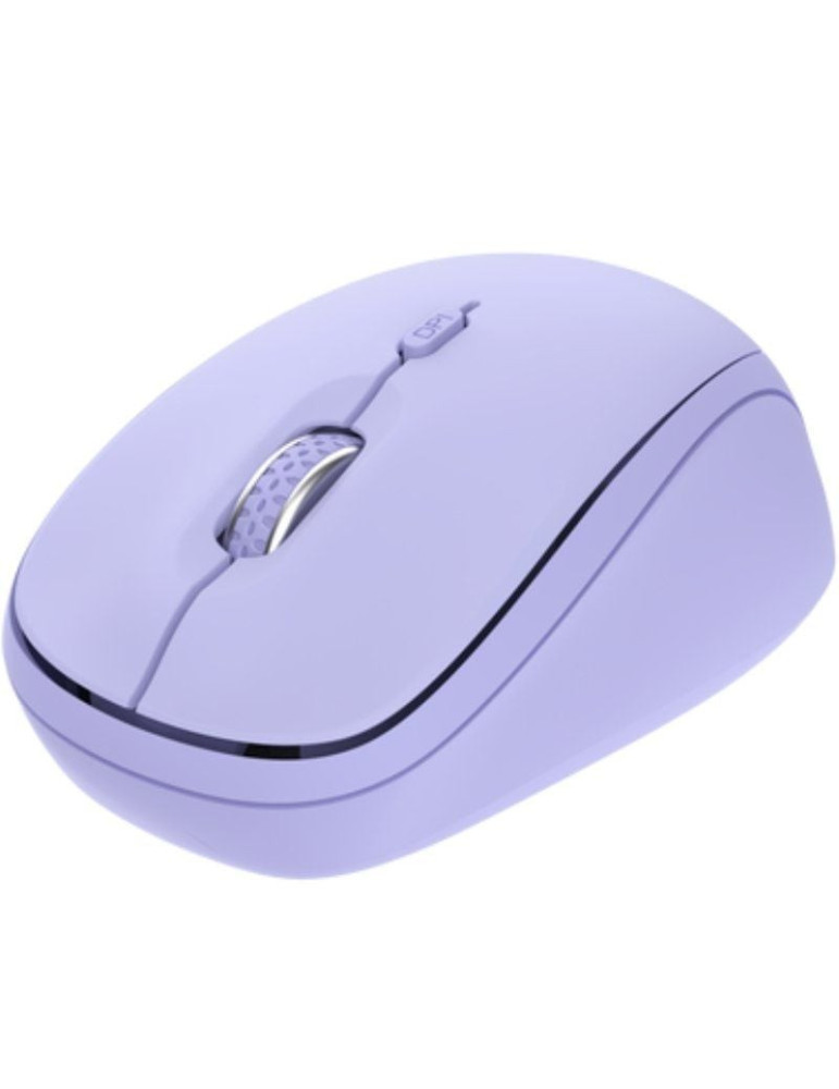 Ratón Mini Inalámbrico Trust Yvi+ Multidispositivo/ Hasta 1600 DPI/ Púrpura