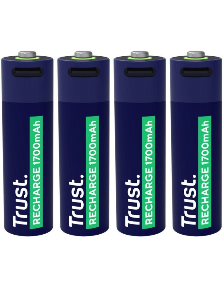 Pack de 4 Pilas AA Trust 25631/ Recargables