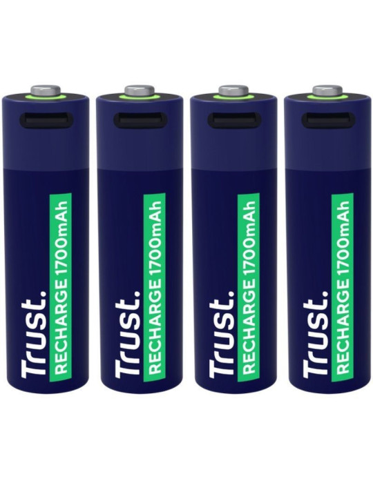 Pack de 4 Pilas AA Trust 25631/ Recargables