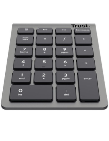 Teclado Numérico Inalámbrico Trust Xalas Wireless/ Plata 2