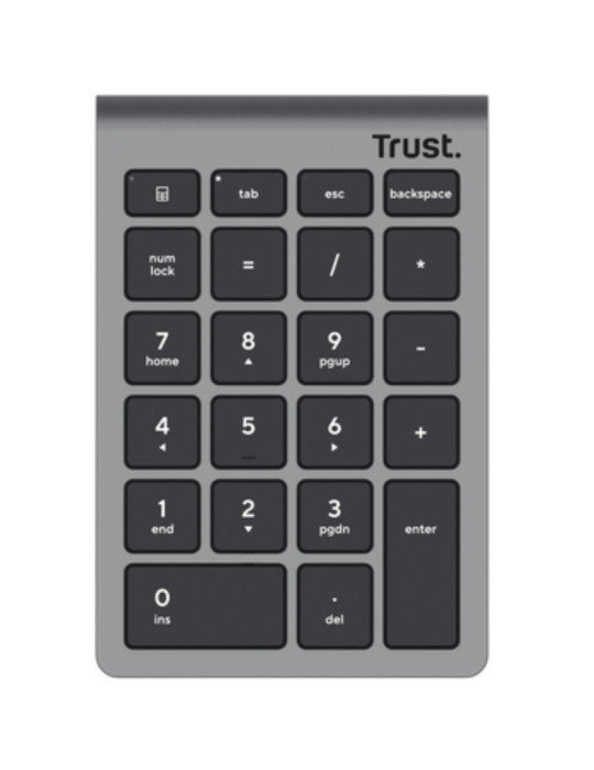 Teclado Numérico Inalámbrico Trust Xalas Wireless/ Plata