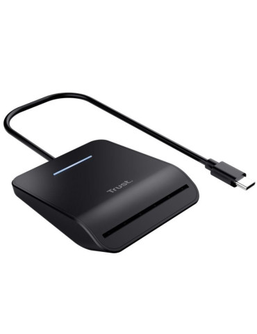 Lector de DNI Trust Primo 26061/ USB Tipo-C/ Negro