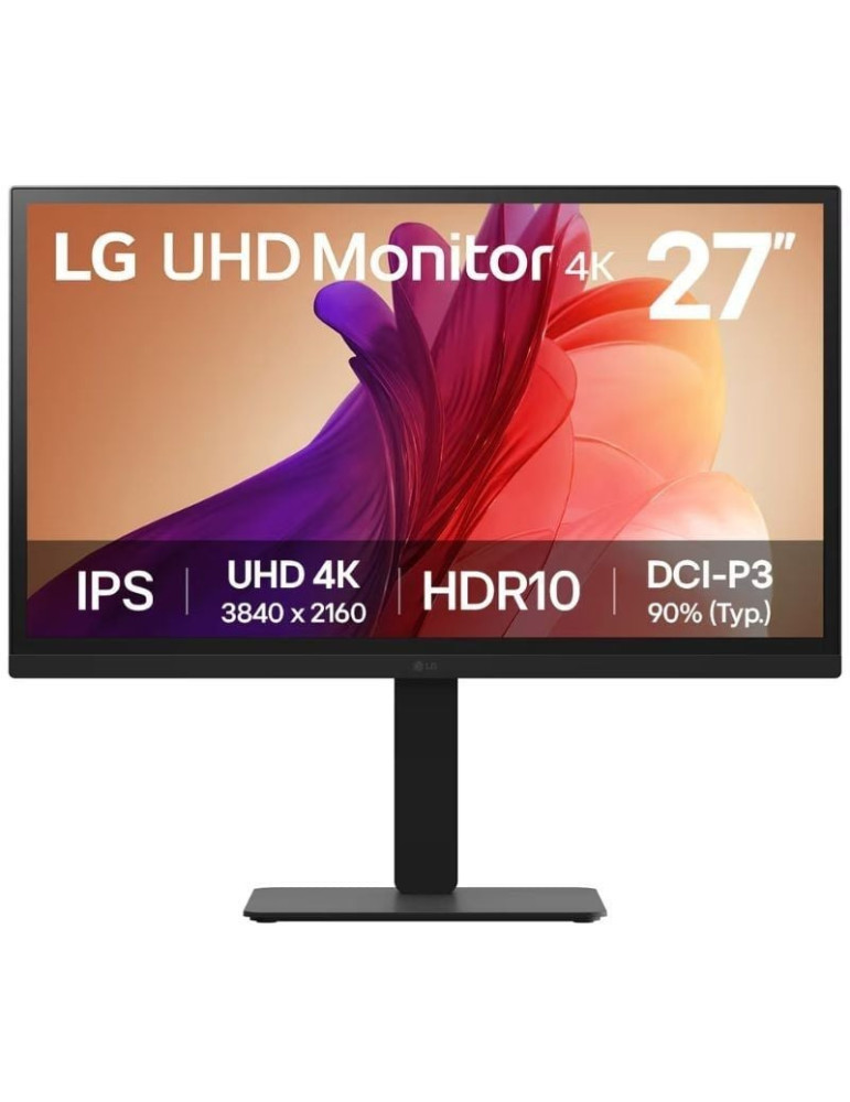 Monitor Profesional LG UltraFine 27BA45U-B 27"/ 4K/ Regulable en altura/ Negro