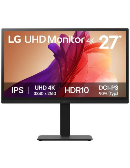 Monitor Profesional LG UltraFine 27BA45U-B 27"/ 4K/ Regulable en altura/ Negro