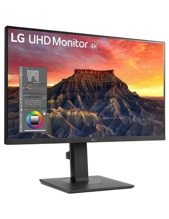 Monitor Profesional LG 27BQ65UB-B 27"/ 4K/ Multimedia/ Regulable en altura/ Negro