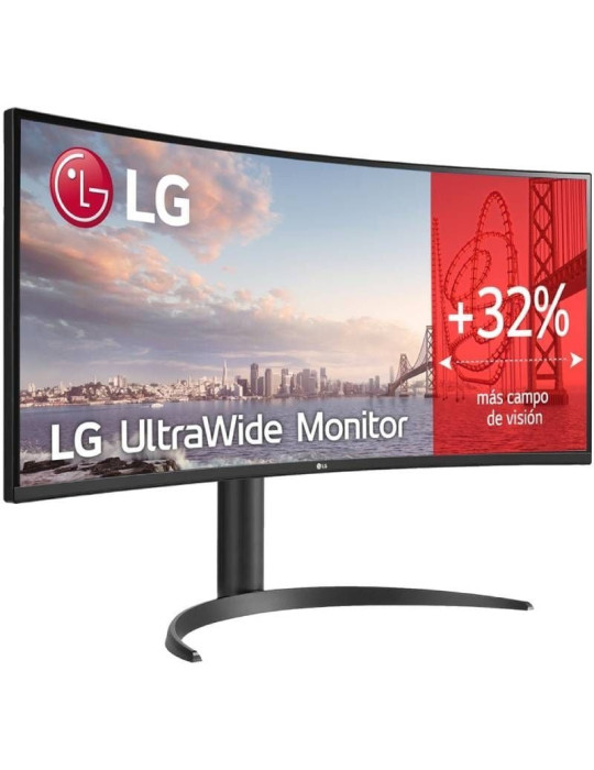 Monitor Profesional Ultrapanorámico Curvo LG 34WR55QK-B 34"/ WQHD/ Regulable en altura/ Negro