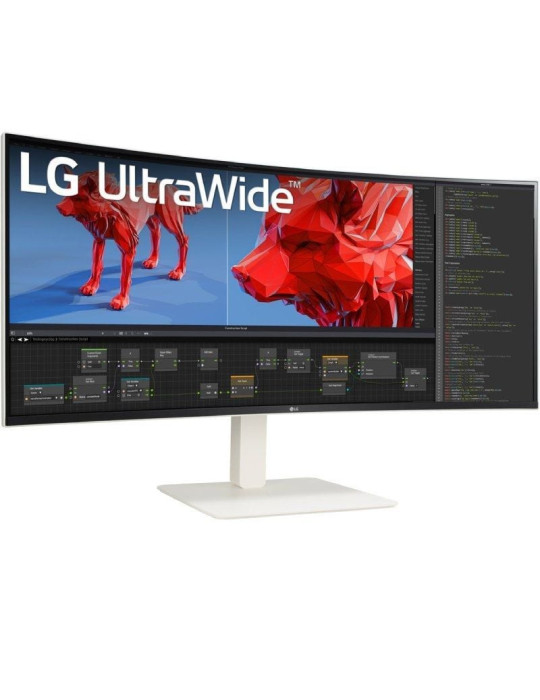 Monitor Profesional Ultrapanorámico Curvo LG 38BR85QC-W 38"/ WQHD+/ Multimedia/ Regulable en altura/ Blanco
