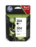 Cartucho de Tinta Original HP n 304 Multipack/ Negro/ Tricolor