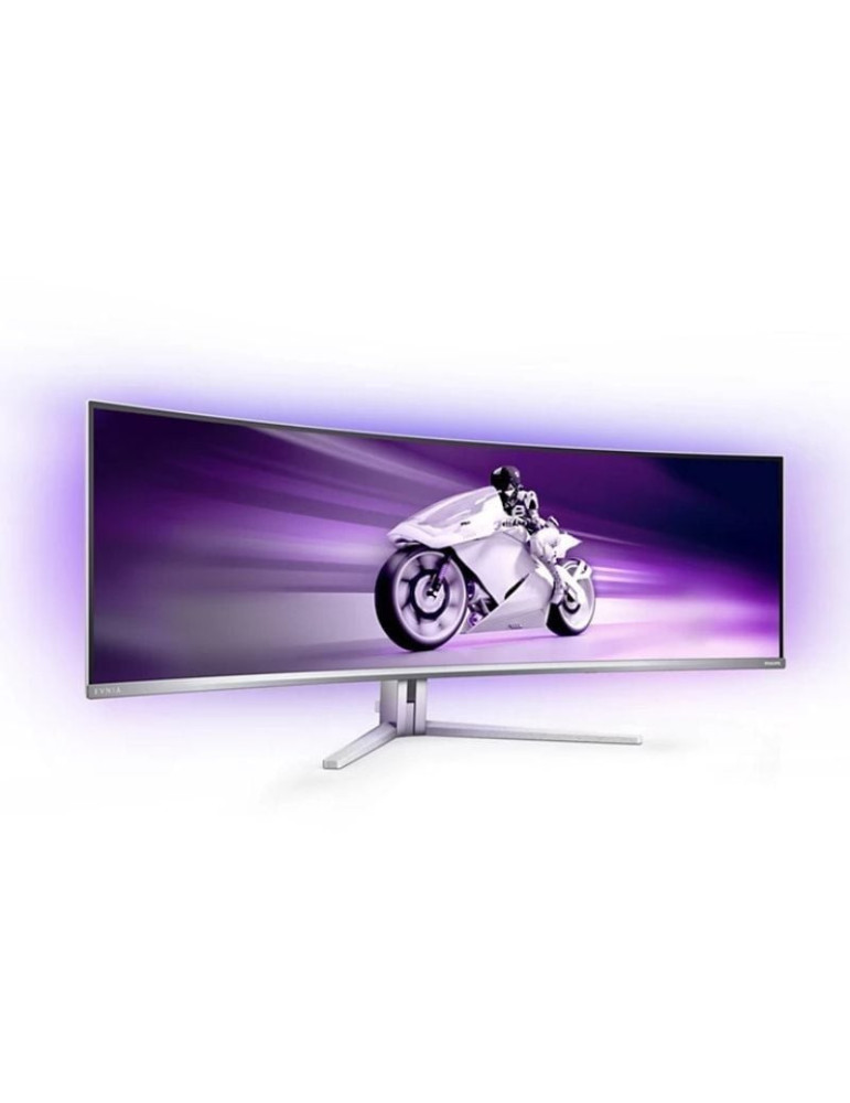 Monitor Gaming Ultrapanorámico Curvo Philips Evnia 8000 49M2C8900L 49"/ Dual QHD/ 0.03ms/ 144Hz/ QD-OLED/ Multimedia/ Blanco