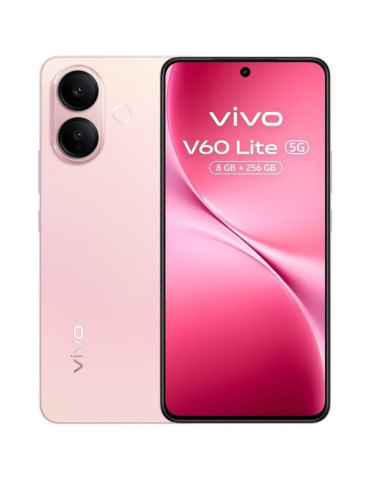 Smartphone Vivo V60 Lite 8GB/ 256GB/ 6.77"/ 5G/ Rosa/ Incluye Cargador 90W y Buds 2