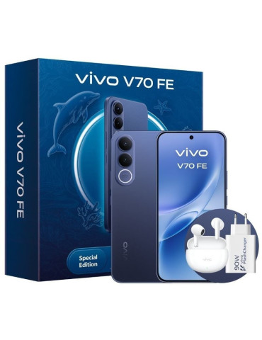 Smartphone Vivo V70 FE 8GB/ 512GB/ 6.83"/ 5G/ Azul/ Incluye Cargador + Auriculares