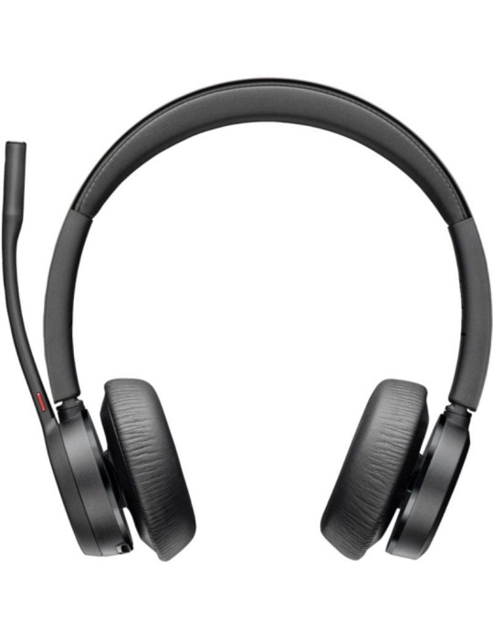 Auriculares Inalámbricos Poly Voyager 4320 UC + Adaptador BT700 + Base de Carga/ con Micrófono/ Bluetooth/ Negros