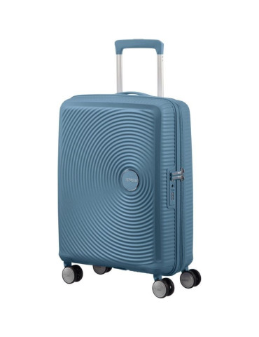Maleta de Cabina American Tourister SoundBox Spinner 55cm/ 55x40x20cm/ 4 Ruedas/ Azul Piedra 2