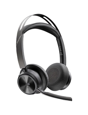 Auriculares Inalámbricos Poly Voyager Focus 2 para Microsoft Teams + Adaptador USB-C-A + Soporte de Carga/ con Micrófono/ Blueto