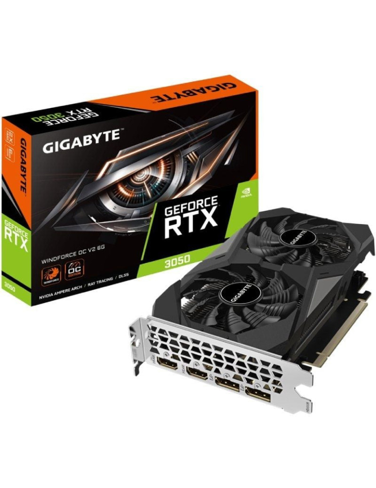 Tarjeta Gráfica Gigabyte GeForce RTX 3050 WindForce OC V2/ 6GB GDDR6