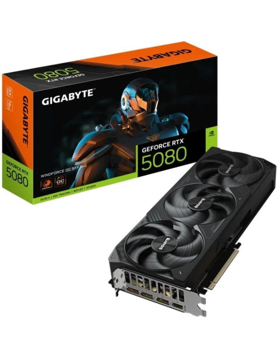 Tarjeta Gráfica Gigabyte GeForce RTX 5080 WindForce OC SFF/ 16GB GDDR7