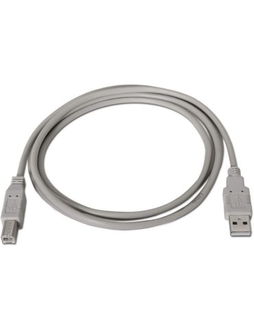 Cable USB 2.0 Impresora Aisens A101-0001/ USB Tipo-B Macho - USB Macho/ 1m/ Beige 2