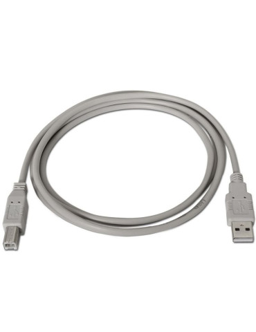 Cable USB 2.0 Impresora Aisens A101-0004/ USB Tipo-B Macho - USB Macho/ 4.5m/ Beige 2