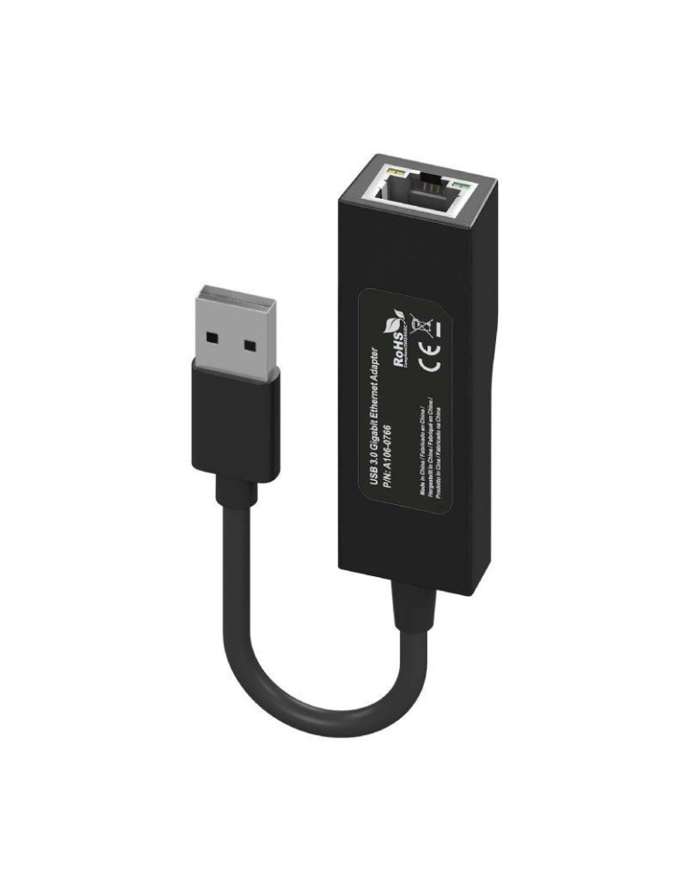Adaptador USB 3.0 - RJ45 Aisens A106-0766/ 1000Mbps