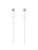Cable USB 2.0 Tipo-C Aisens A107-0855/ USB Tipo-C Macho - USB Macho/ Hasta 60W/ 480Mbps/ 1m/ Blanco