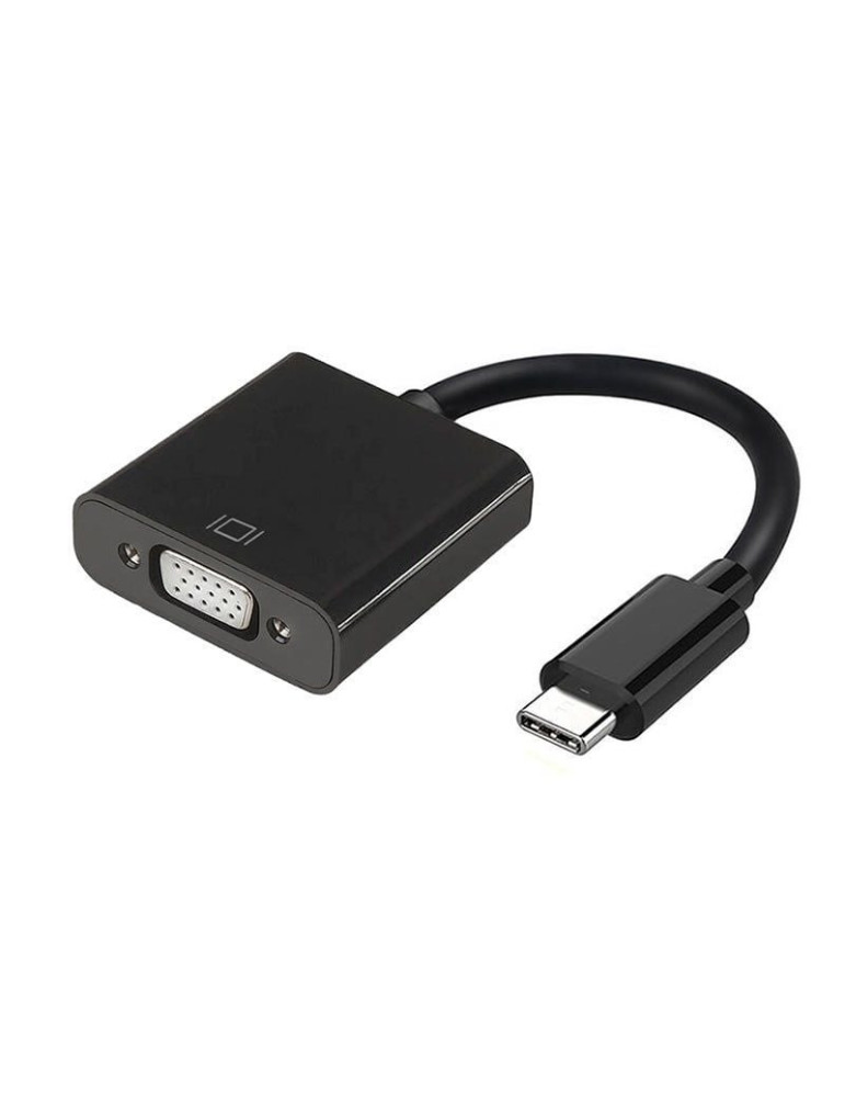 Conversor USB Tipo-C Aisens A109-0347/ USB Tipo-C - VGA Hembra/ 15cm/ Negro