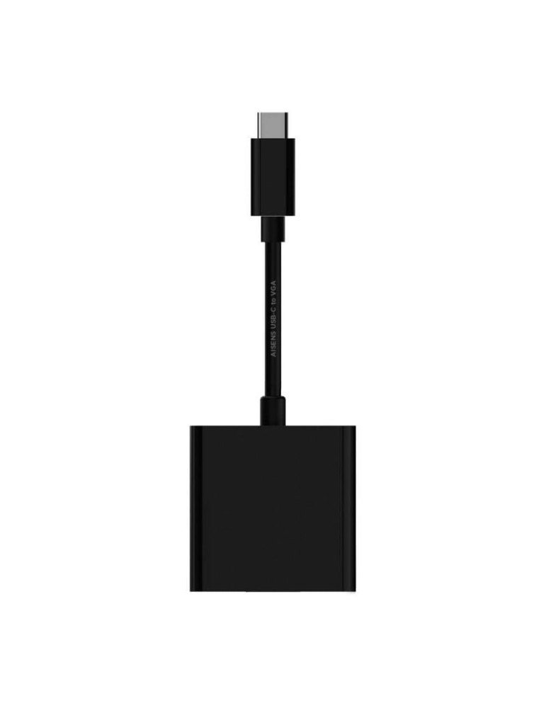 Conversor USB Tipo-C Aisens A109-0347/ USB Tipo-C - VGA Hembra/ 15cm/ Negro