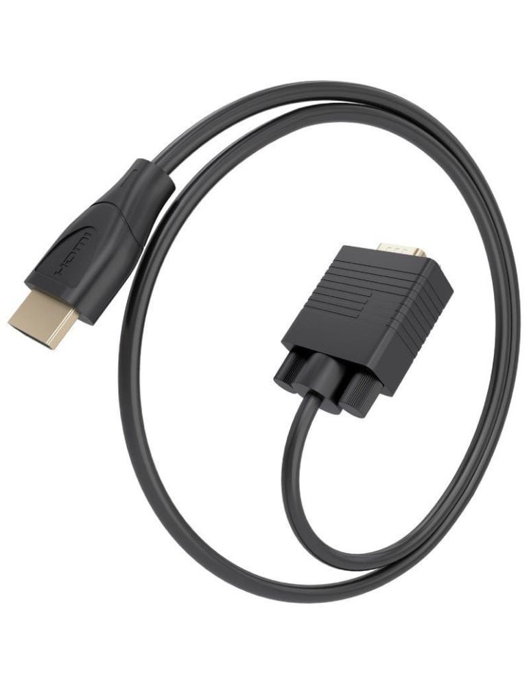 Cable Conversor Aisens A122-1011 SVGA Macho/ HDMI Macho/ 1.5m/ Negro