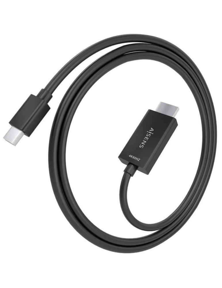 Cable Conversor Aisens A125-0887/ Mini DisplayPort Macho - HDMI 4K Macho/ 1.5m/ Negro