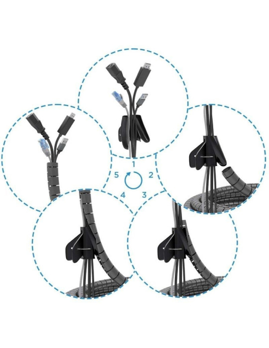 Organizador de Cables en Espiral Aisens A151-0900/ 10m