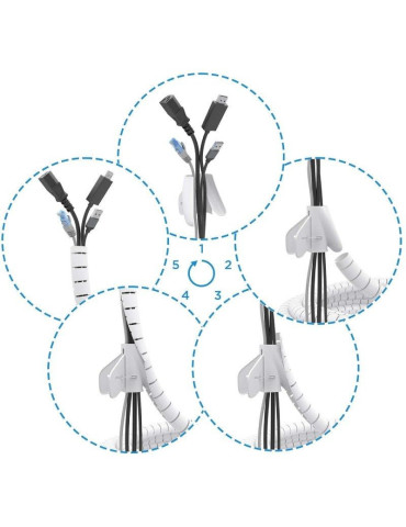 Organizador de Cables en Espiral Aisens A151-0919/ 3m 2